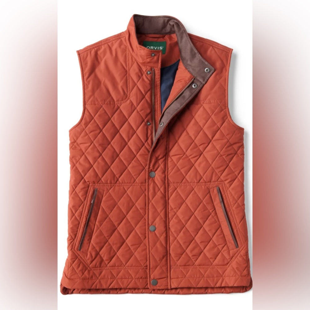 Orvis RT7 Quilted Vest in Russet, Size XL